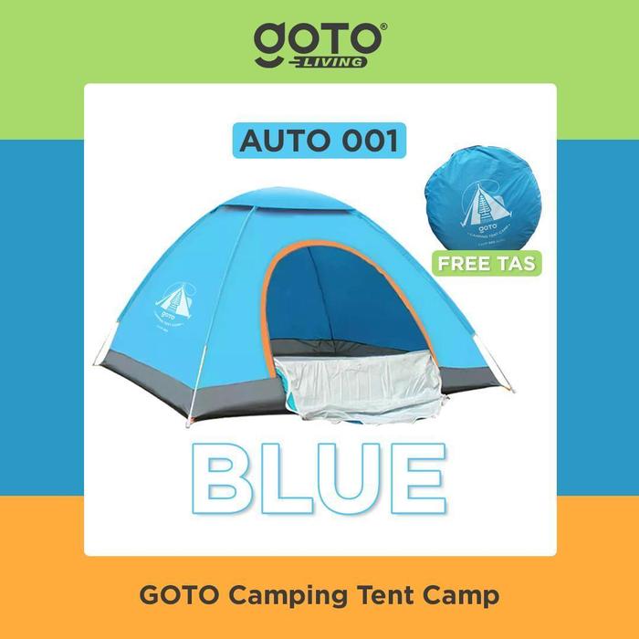 Gambar (Promo Terbatas) Goto [COD] Tent Camp Tenda Alat Camping Kemah Lipat Kemping Gunung Outdoor - 001 AUTO BLUE dari Goto Living Kota Tangerang Tokopedia