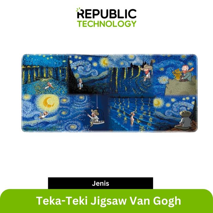 Gambar Mousepad / Deskmat Painting Style By Republic Technology - JigsawVanGogh, 800X300X3MM dari REPUBLIC TECHNOLOGY undefined Tokopedia