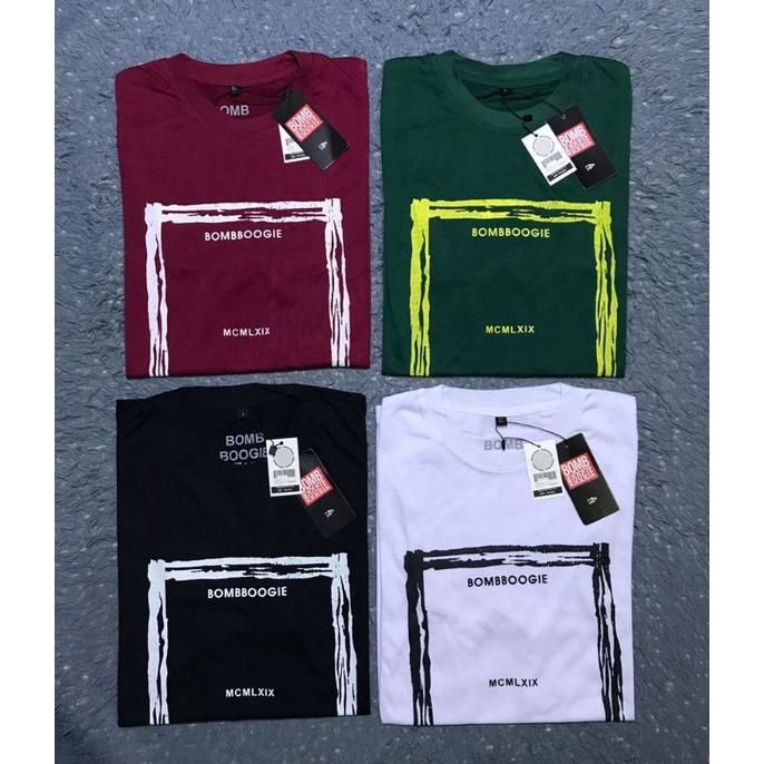 Gambar Kaos distro pria 100rb dapat 4 - kaos pria lengan pendek bomboogie terlaris terbaru 2023 - 4PCS RANDOM, M dari TENDA olshop undefined Tokopedia