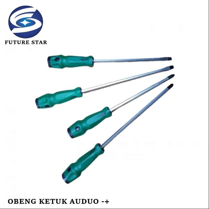 Gambar Obeng Ketok Magnet Premium / Obeng Ketok Plus Minus Panjang Premium - Plus 8x150 - Minus 8x200 dari PT Futurestar Indonesia Tool undefined Tokopedia