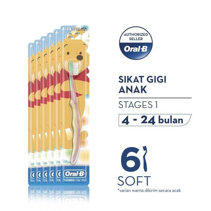 Gambar Oral-B Sikat Gigi Anak Stages 1 - isi 6 - White dari P&G Store undefined Tokopedia