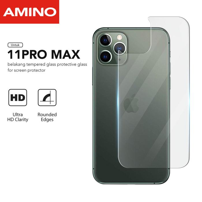 Gambar AMINO Untuk Iphone 11 Pro Max Back Tempered Glass Clear Anti Gores Belakang Protector 9H Glass Case Layar Protection - iPhone 11 Pro Max, Back Glass dari AMINO Shop Indonesia undefined Tokopedia