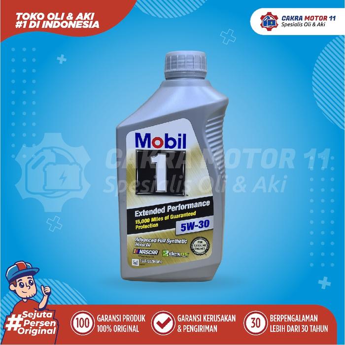Gambar MOBIL 1 EXTENDED PERFORMANCE NASCAR 5W30 1LT dari Cakra Motor 11 undefined Tokopedia