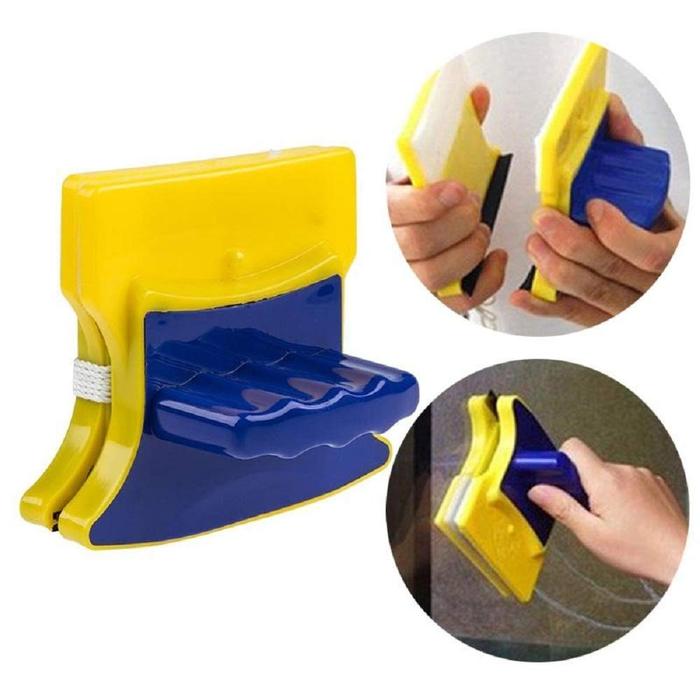 Gambar Alat Pembersih Kaca Jendela Magnetik Dua Sisi Anti Jatuh dengan Tali Pengaman Double Side Window Glass Cleaner dari Helios Nebula Store undefined Tokopedia