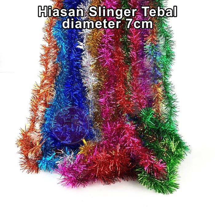Gambar Slinger Tebal 7 cm Polos Tinsel Hantaran Dekorasi Pesta Natal Selinger - Merah dari DEPARCEL RIBBON undefined Tokopedia