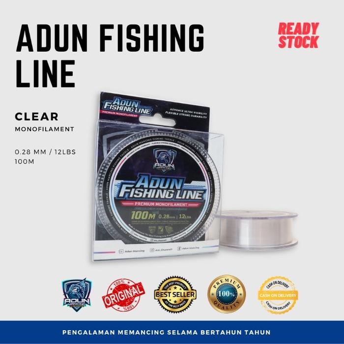 Gambar Senar Pancing Nilon Monofilament Adun Fishing Line 100m Untuk Mancing Lomba Galapung & Galatama - Putih Bening 0.28mm dari Adun Mancing_NEW undefined Tokopedia