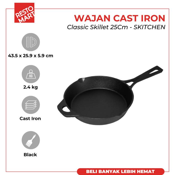 Gambar Classic Skillet 25cm SKITCHEN Cast Iron (2291124) dari Restomart Kitchen Solution undefined Tokopedia