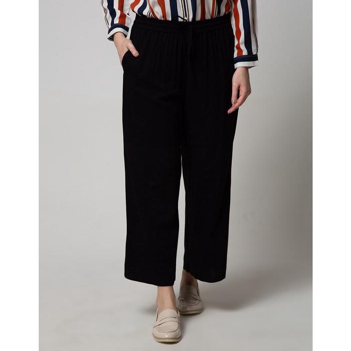 Gambar Annisa Long Pants Loose With Elastic Waist And Drawcord 106974233 - BLACK, S dari Matahari Official undefined Tokopedia