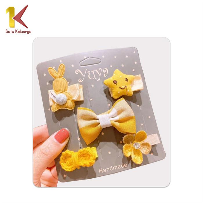 Gambar [COD] SK C319 Jepitan Rambut Anak isi 5 Jepit Rambut Anak Perempuan - PITA-KUNINGMUSTARD dari satukeluargaid undefined Tokopedia