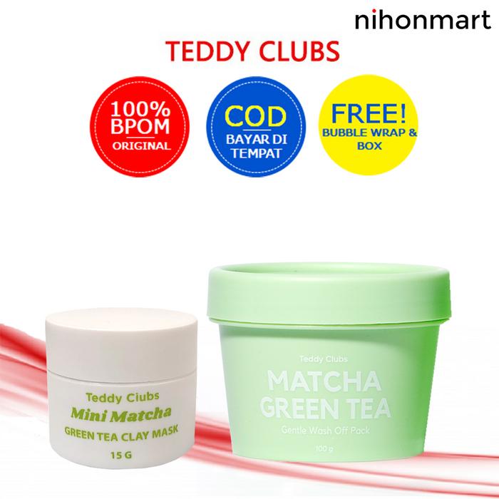 Gambar Teddy Clubs Green Tea Matcha Clay Mask dari nihonmart undefined Tokopedia