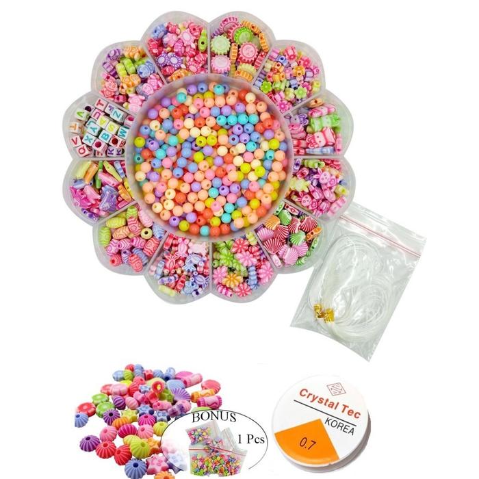 Gambar Set Manik Manik Bunga Matahari Mainan Edukasi Meronce Anak Perempuan - Random dari Grandia Shop undefined Tokopedia