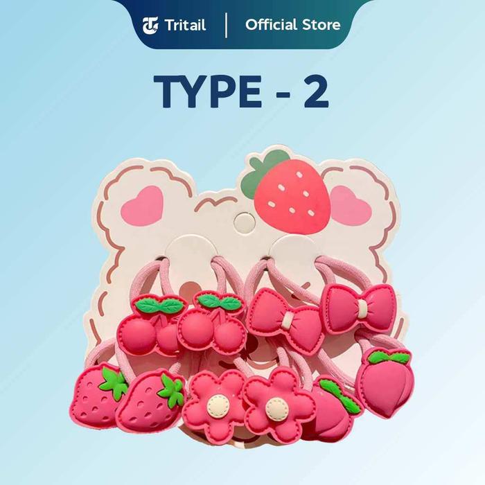 Gambar Tritail - 10pcs / Set Kunciran Ikat Rambut Anak Motif Karakter Lucu Pinky Elastis Ceria Korean Stylish - TYPE - #2 dari Tritail undefined Tokopedia