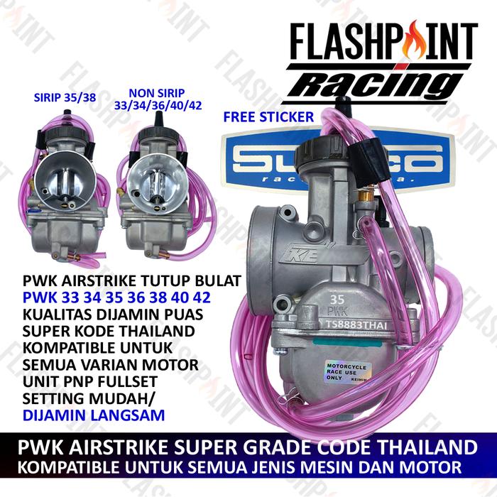 Gambar (COD) KARBURATOR SUDCO KEIHIN AIRSTRIKE PWK 33 34 35 36 38 40 42 SIRIP SPIN KARBU CPO AIR STRIKE BEAT ORIGINAL ORI ASLI VARIO MIO SUPRA BYSON FIZR GL SATRIA FU SHOGUN F1ZR SMASH TIGER REVO JUPITER KLX RXKING - PWK 33, Standar dari FLASHPOINT.ID undefined Tokopedia