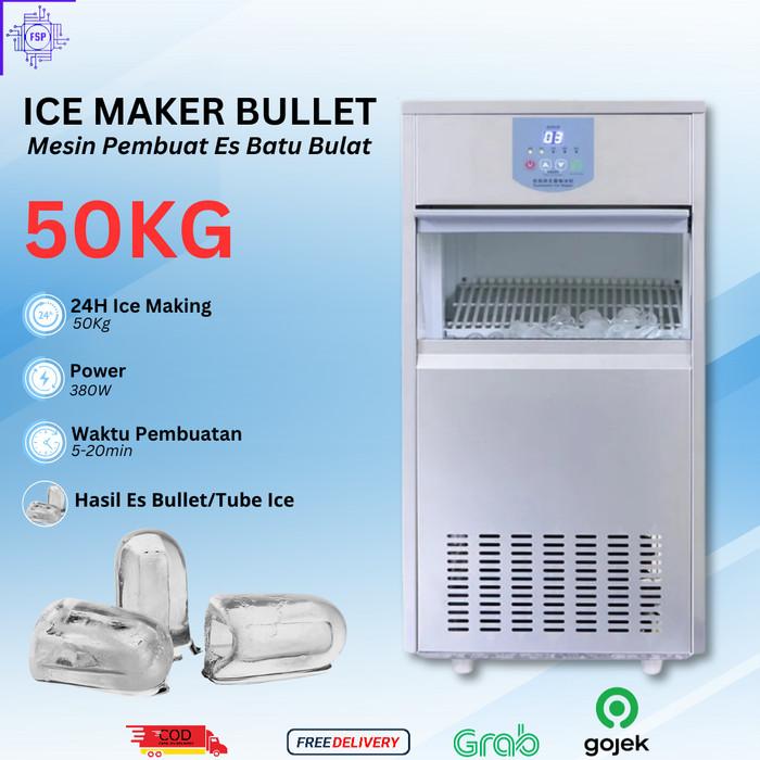 Gambar Ice Tube Maker Bullet Ice Machine 50-120Kg/Hari Mesin Pembuat Es Batu Bulat Kristal - Ice maker 50kg - Ice maker 50kg dari MEGA..STORE undefined Tokopedia