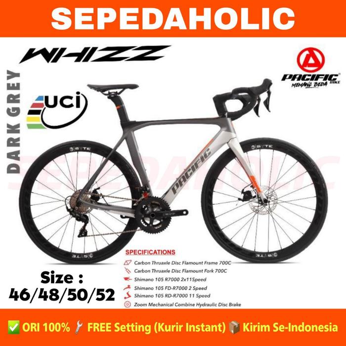 Gambar Sepeda Balap Road Bike PACIFIC WHIZZ 700C Carbon Shimano 105 22 Speed - Size 50 dari Sepedaholic undefined Tokopedia