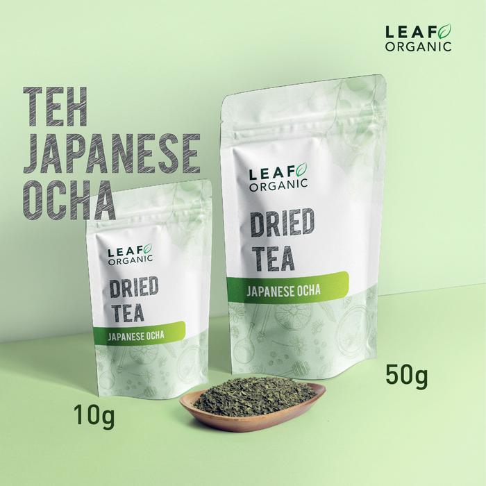 Gambar Teh Hijau Premium Japanese Ocha LEAF ORGANIC Green Tea Sencha Dried Tea Murni Organik - 10 gram dari Leaf Organic undefined Tokopedia