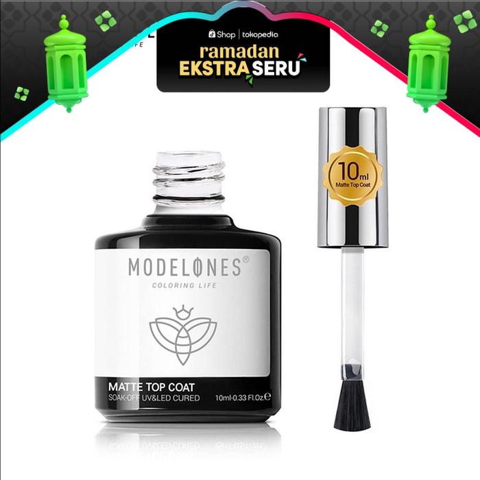 Gambar Modelones Gel Matte Top Coat Cat Kuku Rendam Selesai Salon Rumah DIY Tahan Lama 10ml Seni Kuku Art Nail Polish Kering Kutek Mengkilap - Matte Top Coat Gel  dari Modelones ID undefined Tokopedia