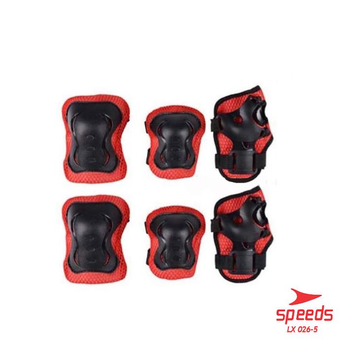 Gambar SPEEDS Set Deker Anak Inline Pelindung Lutut, Siku, Tangan saat Terjatuh Sepeda LX 026-5 - MERAH dari SPEEDS HOME undefined Tokopedia