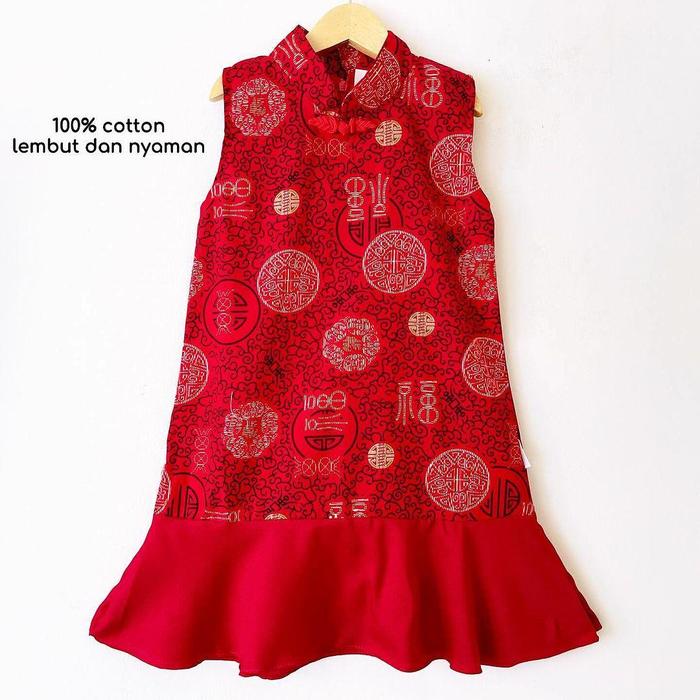 Gambar Baju imlek couple MAMA PAPA kemeja dress Cheongsam Dewasa Perempuan Pakaian Natal Cewek Mewah Murah Nyaman Lembut Terlaris Bayi Cod Babee Baby Shop - Dress jade MAMA  dari babeebabyshop undefined Tokopedia