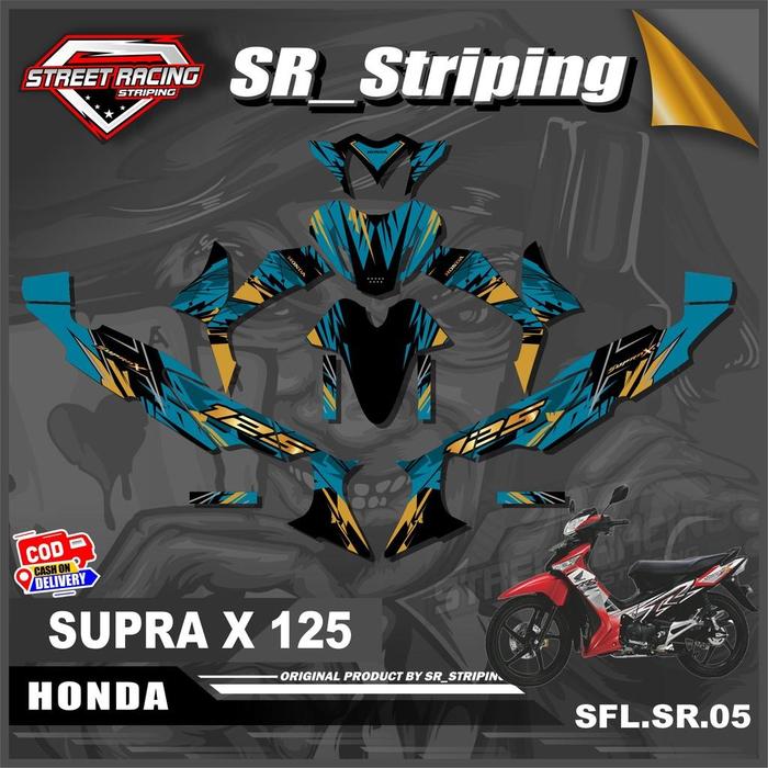 Gambar Decal Stiker Sticker Variasi Full Body Motor Supra X 125. SR.05 - 1 dari Azril sticker undefined Tokopedia