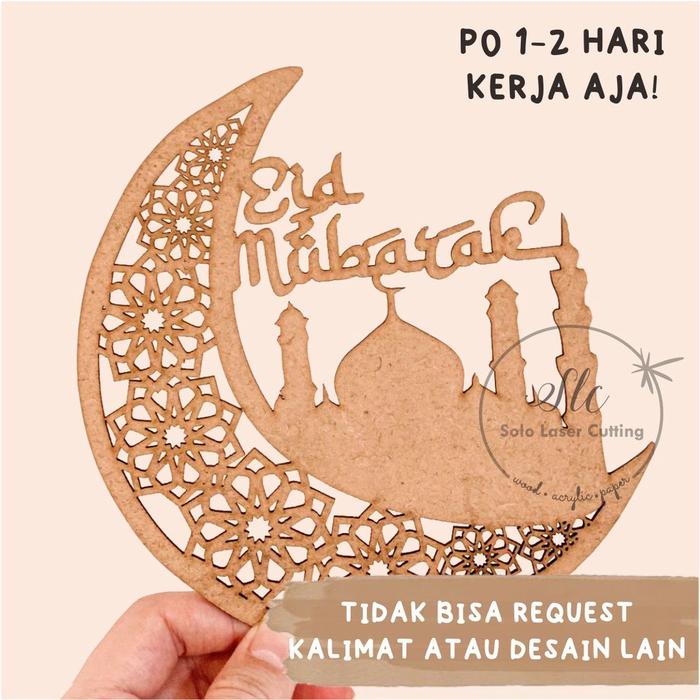 Gambar kayu mandala bulan ramadhan gantungan hampers Tusukan Plat Kue Tulisan Selamat Idul Fitri Lebaran Emas gantungan hampers lebaran / hangtag idul fitri / hiasan parcel eid mubarak / topper r - 10CM BULAN, GOLD dari solofloristsupply undefined Tokopedia