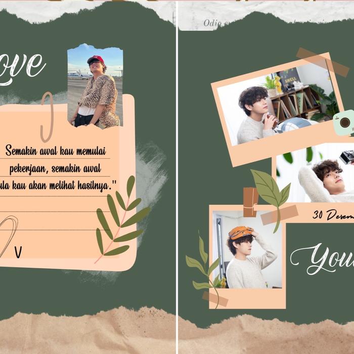 Gambar 10 Pcs Sampul buku BTS KPOP - V dari Stickermurahsby_NEW undefined Tokopedia