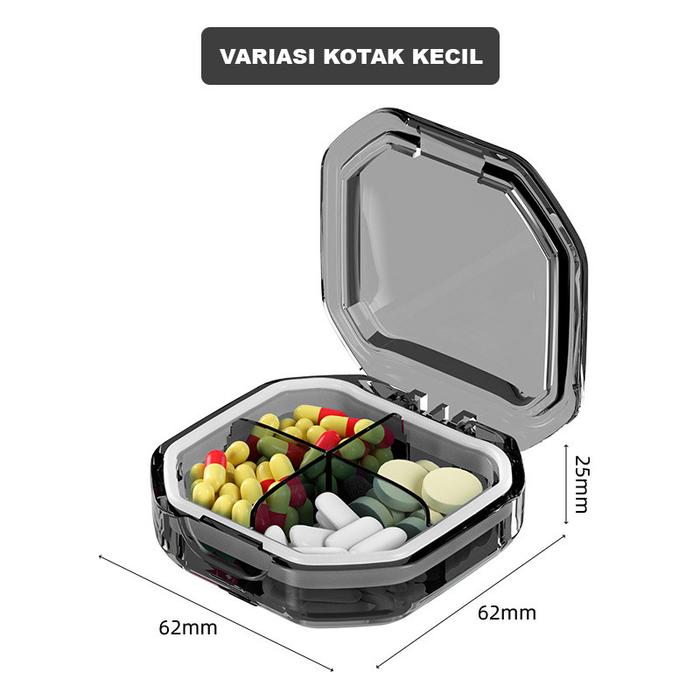 Gambar IBUMILLENIAL Kotak Obat Mini Kedap Udara Transparant Portable Medicine Travel Box Kotak Penyimpanan Obat Harian DSO005 - Small - Black dari IbuMillenial Indonesia Kota Bekasi Tokopedia