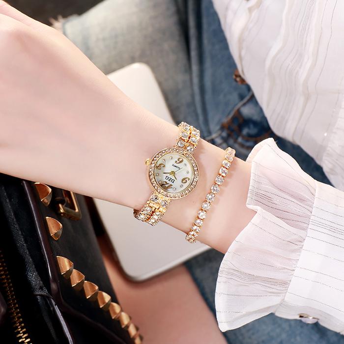 Gambar Jam Tangan Wanita Terbaru 2023  dzg mewah Anti Air Tahan Baret Kualitas Terbaik - Gold dari surya.stor undefined Tokopedia
