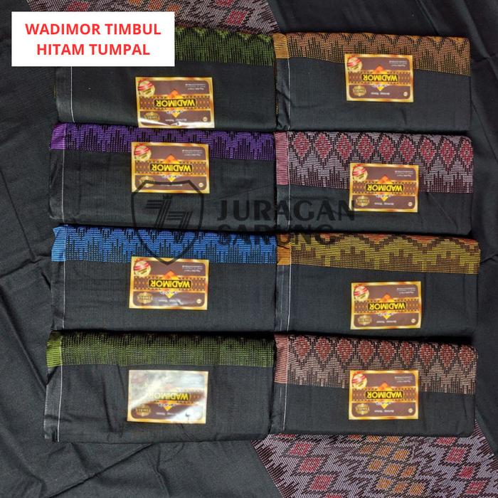 Gambar Wadimor Sarung Tenun TIMBUL POLOS TERBARU Bahan Adem dan Lembut Warna Hitam Putih AMP - Polos Hitam dari Al fatih Muslim Project undefined Tokopedia