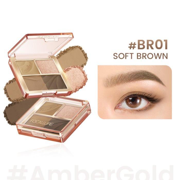 Gambar FOCALLURE 4 Pan Eyeshadow Pallete Wajah Waterproof - BR01 dari Sunny n Sassy_NEW undefined Tokopedia