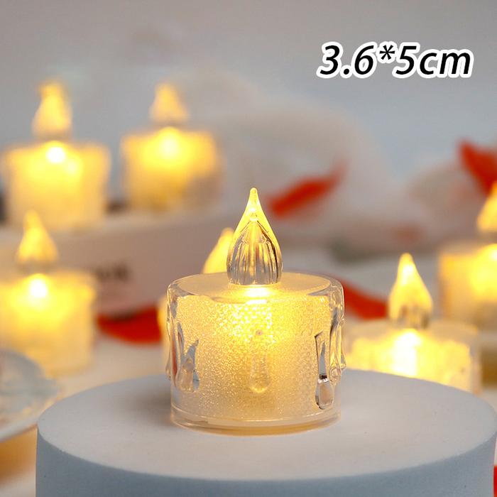 Gambar Vinnatsu  Lampu Lilin LED  Lampu Lilin Elektrik Transparan Bar Candle Light Lampu Lilin Elektrik Lampu Elektrik Simulasikan Api Lilin Lampu Dekorasi - Kekuningan, S-3.6*5cm dari FluffyHQ Kab. Tangerang Tokopedia