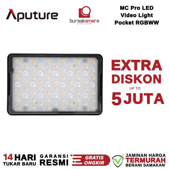 Gambar Aputure MC Pro LED Video Light Pocket RGBWW Mini Studio Lighting dari Bursa Kamera Profesional undefined Tokopedia