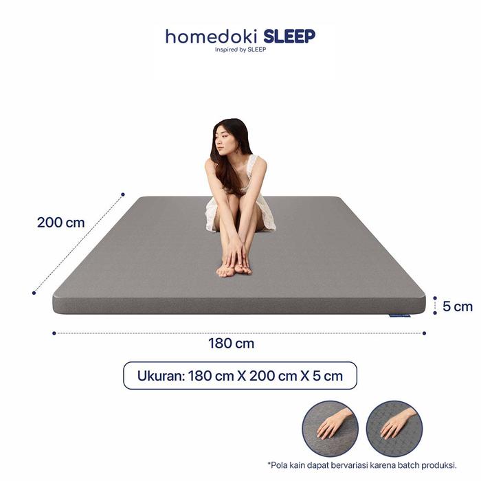 Gambar Homedoki Cloud Series / Foam Mattress / Kasur Busa Premium / Kasur untuk Rumah Sewa / Matras Empuk / Kasur Busa Aesthetic 5cm - 180×200x5cm dari Homedoki Sleep undefined Tokopedia