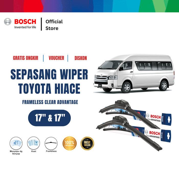 Promo Bosch Sepasang Wiper Mobil Toyota Hiace Frameless New Clear