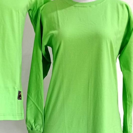Gambar S-XXXL Baju Kaos Oblong Polos Couple Tunik Cowok Cewek Seragam Family/Olahraga/Outbond/Santai/Reuni HIJAU PUCUK Combed Panjang Wanita Pasangan Keluarga - Tunik Hijau pucuk, S dari Iemce Store undefined 4 Tokopedia