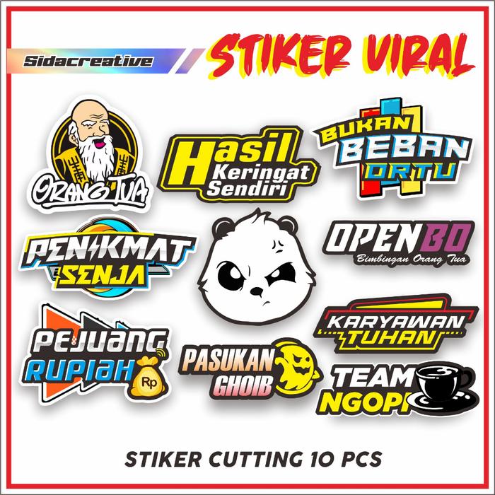 Gambar Sticker Kata Kata Hitz Lucu Racing Viral Hypebeast (Vynil Glossy) - Paket isi 10 dari Cr Sticker_NEW undefined Tokopedia