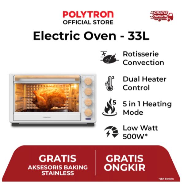 Gambar POLYTRON Kitchenmate Oven Listrik Low Watt 33 Liter - PEO 33B1B / PEO 33B2B / PEO 33B2W - PEO 33B2W, - dari Setia Mandiri Elektronik undefined Tokopedia