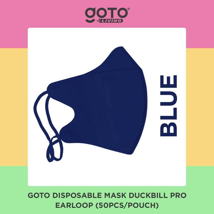 Gambar Goto [COD] DB 4 Pro Masker Duckbill Mask 4 Ply Facemask Earloop Warna 4Ply - NAVY BLUE dari Goto Living undefined Tokopedia