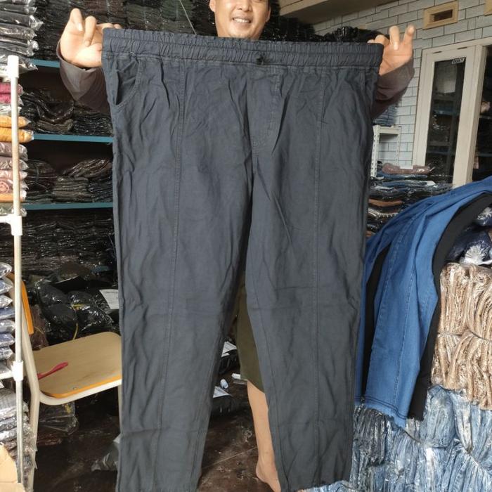 Gambar CELANA BAGGY(BB 50-110 kg)JEANS SNOW JUMBO XXXXL WANITA JAMINAN REALPIC BISA COD - BG Rawis hitam gelap, 3XL dari YEGINA undefined Tokopedia