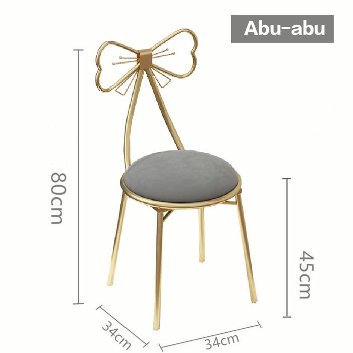 Gambar [AK]Kursi Rias Kursi Estetik Kursi Kamar Kursi Salon Kursi Makeup Kursi Rias Minimalis Kursi Bar Kursi Kupu-kupu   Rumah Ruang tamu Besi  Tidur Murah Chair Bar  Gray  Tegak Kursi Kamar Tidur Kursi Meja Rias Murah Chairs Furniture - Abu-abu dari AKEA.MALl.id undefined Tokopedia