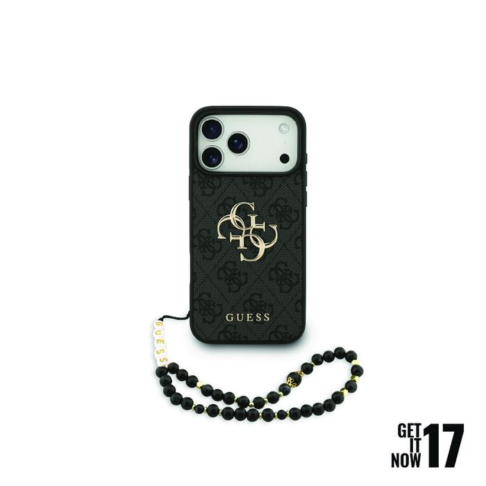 Gambar Case for iPhone 17 / 17 Air / 17 Pro / 17 pro Max GUESS 4G Classic Logo Strap - Black, 17 Pro Max dari PlayWorks Store undefined Tokopedia