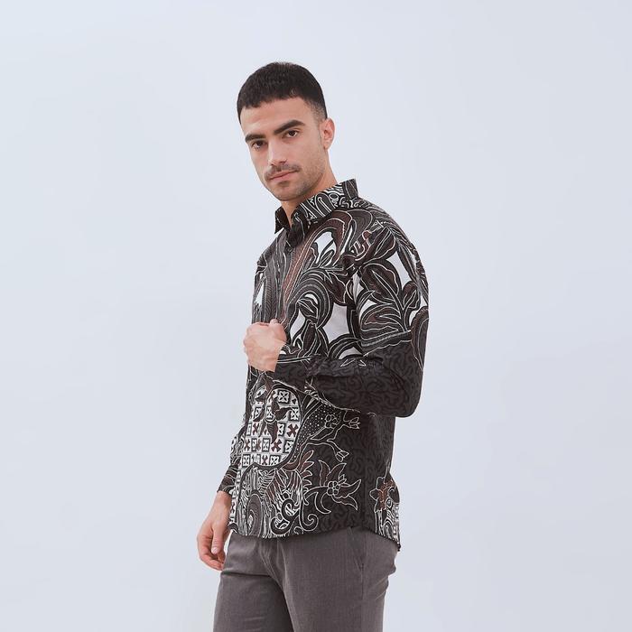 Gambar ODZACLASSIC Odza Set Couple Batik Pria Wanita Kemeja Hem Lengan Panjang Jumbo Rok Lilit Kebaya Modern Cakrabuana Baju Katun Motif Pasangan Kain Slim Fit Setelan Atasan Seragam Kombinasi - Kemeja M (Slim Fit) dari Odza Classic undefined Tokopedia