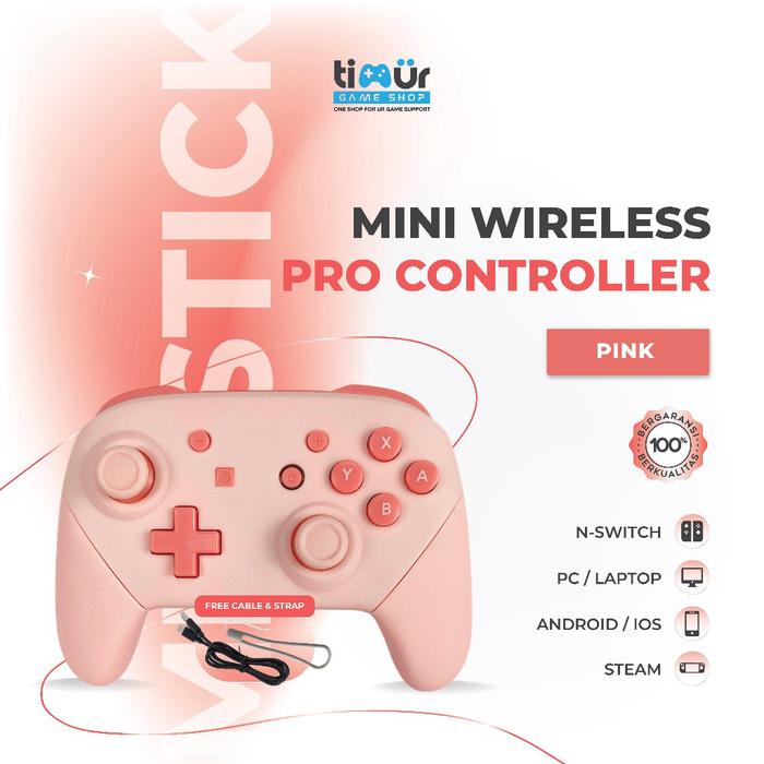 Nintendo Switch Pro Controller Wireless Pink Promo Mini Pro