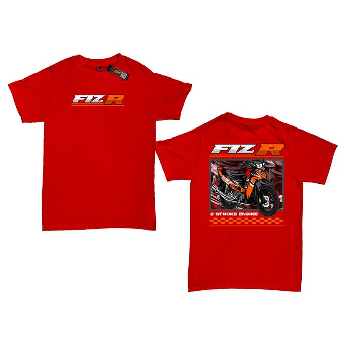 Gambar BAJU KAOS ANAK FIZ R OREN 2 STROKE DISTRO KAOS MOTOR KAOS RACING | SOUND BALAP BLITAR - Merah, L Kids dari toko.kesing undefined Tokopedia