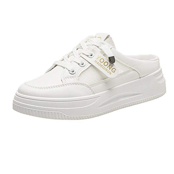 Gambar SETU Yuri Sepatu Sneakers Model Slip On Wanita OOTD Cewek Remaja Korea 062 - White Gold, 37 dari semuatentangsepatu undefined Tokopedia