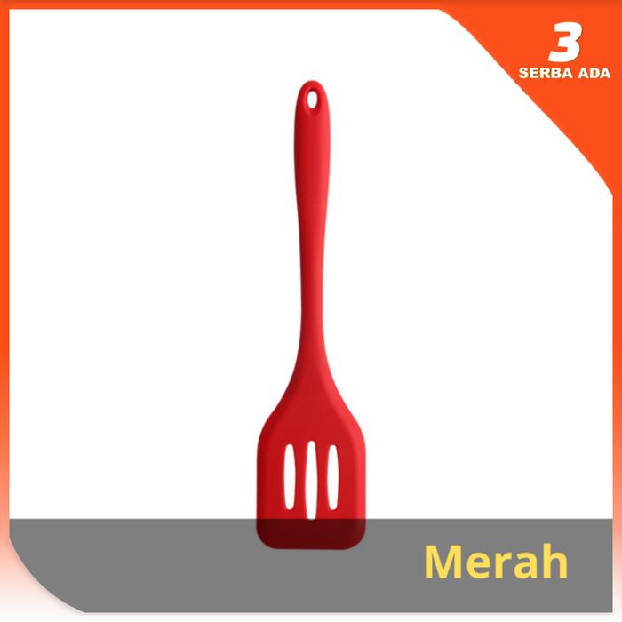 Gambar Spatula Silikon tahan panas / Sutil Silikon Anti Lengket / Spatula Penggorengan / Spatula Masak - Merah dari Serba Ada 3 undefined Tokopedia