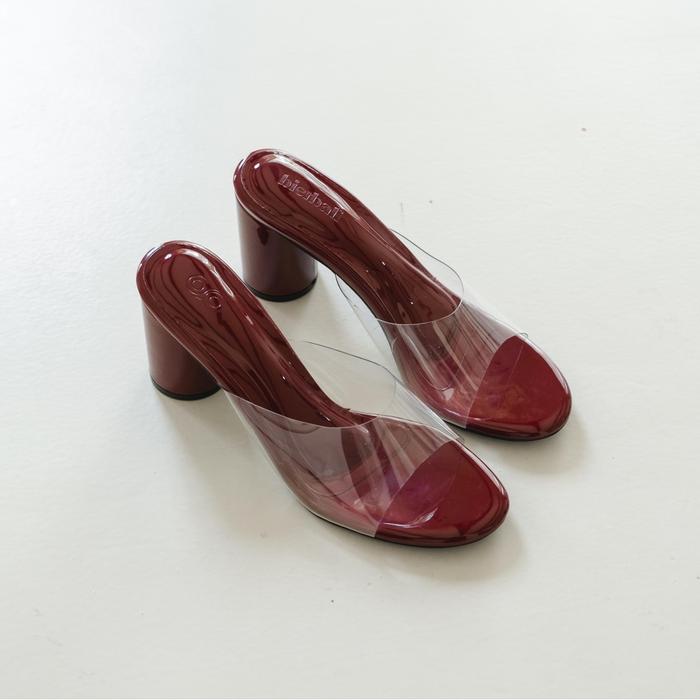 Gambar [BUY 2 GET 10%]  Aqua Transparent Heels (7cm) — Bien Bali | Bien the Label | Party Block Heels | Heels Wanita Bling | Heels Pesta Wedding| Hak Balok Sedang Mika | Sepatu Kantor Casual - Glossy Maroon, 36 dari bien.bali undefined Tokopedia