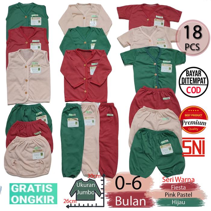 Gambar 18 pcs Setelan Lengkap Baju Bayi Celana Bayi Baru Lahir Paket Lahiran Murah 0-6 bulan Size Jumbo L Gift Set Newborn Girl Baru lahir Lembut Katun Bayi Cewek Perempuan Kado Murah - 18Jumbo Girl dari ummababyshop_NEW undefined 3 Tokopedia