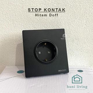 Gambar Stop Kontak Inbow Stop Kontak Tanam Dinding Stopkontak Inbow IB Child Protection CP Pelindung Anak Water Resistant Tahan Air - Hitam Doff dari Huni Living undefined Tokopedia