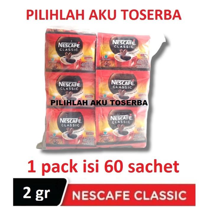 Gambar Kopi Nescafe Classic 2 gram - 1 PACK / PAKET ISI 6 RENCENG (ISI 60 sachet) dari Pilihlah Aku Toserba undefined Tokopedia